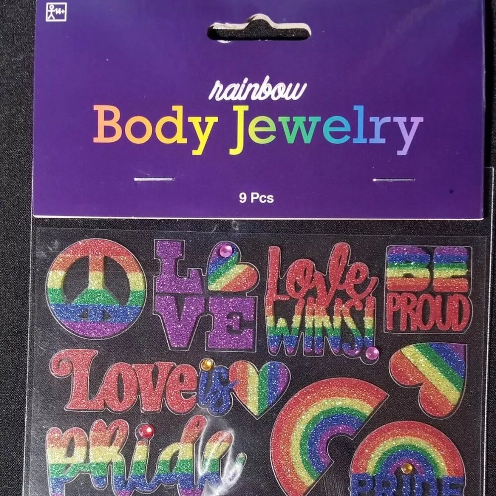NEW Rainbow Body Jewelry Stickers - Pride